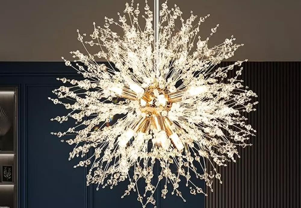 flush crystal chandelier