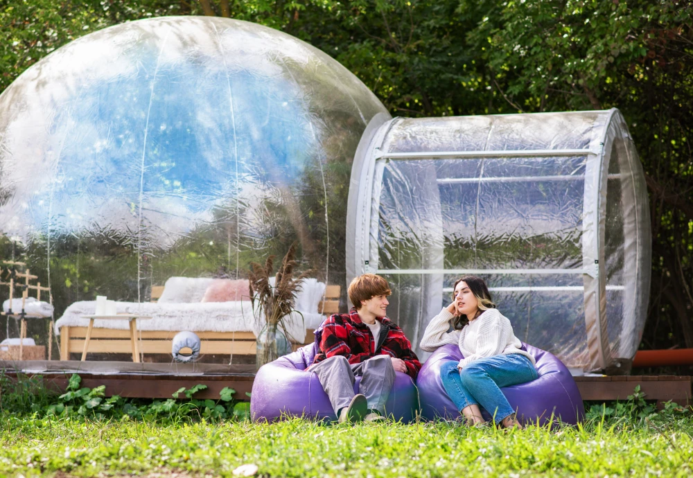 living in a bubble tent